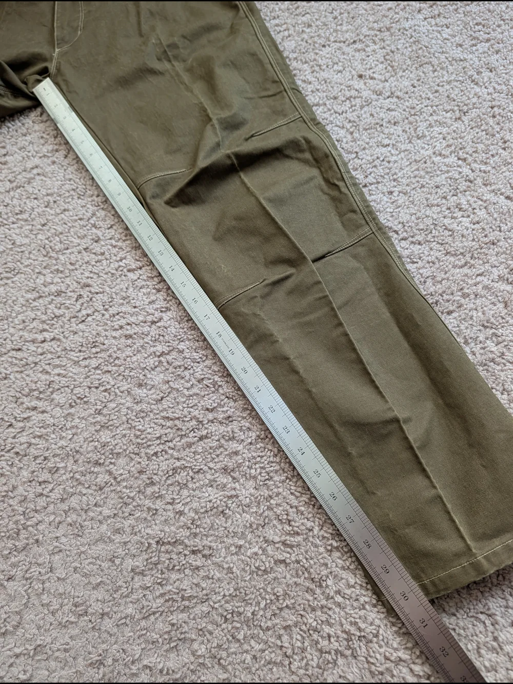 Kuhl Men Vintage Patina Olive Green Ryder Workwear Straight Leg Pants Size 32x30